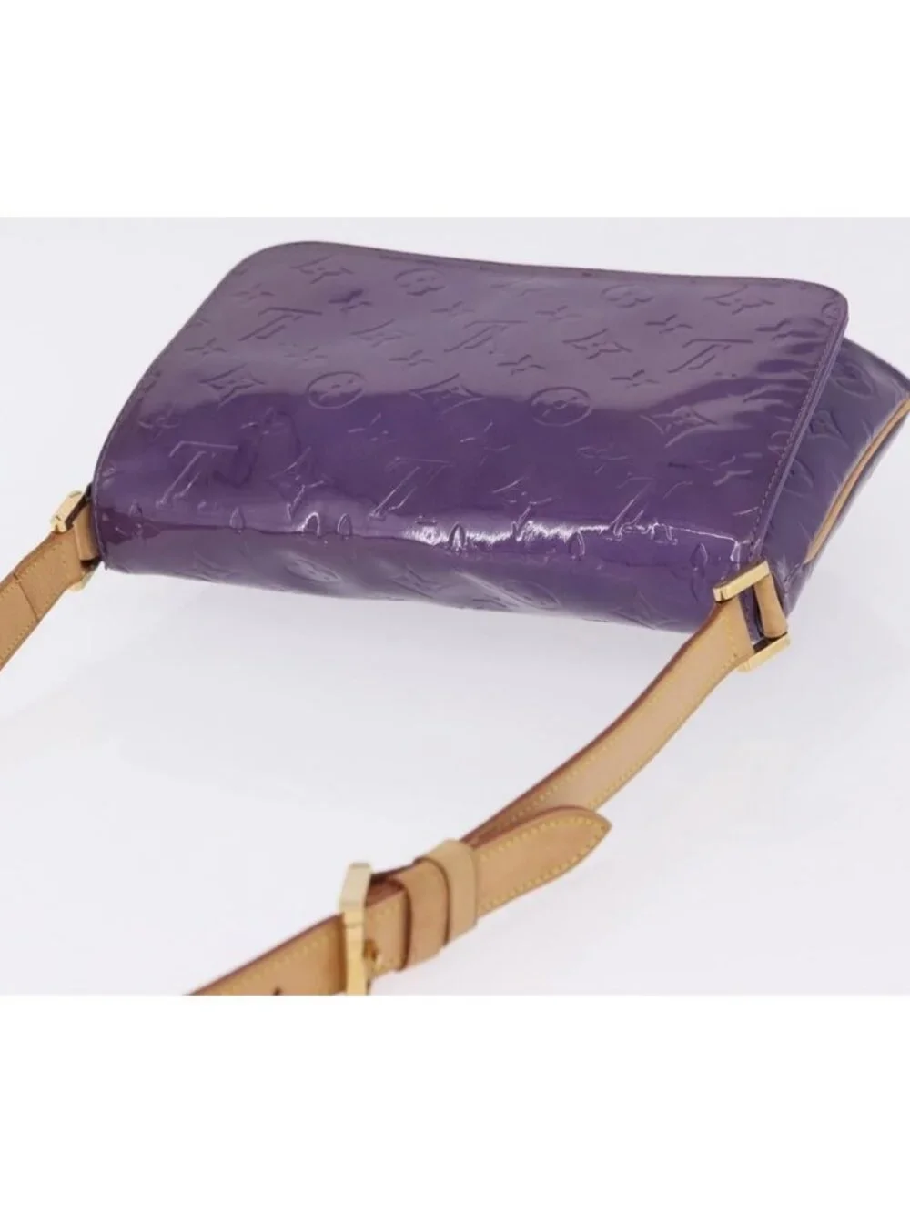 Authentic LOUIS VUITTON Monogram Vernis Thompson Street Purple Viole M91095